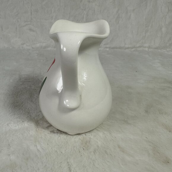 Vintage Nina Greenhouse Red Tulips Floral Design 1980's Pitcher - Picture 2 of 8